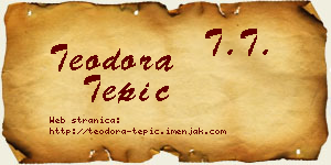 Teodora Tepić vizit kartica